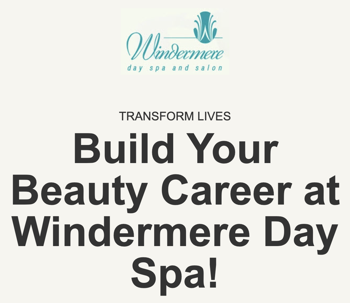 Windermere Day Spa Campaign